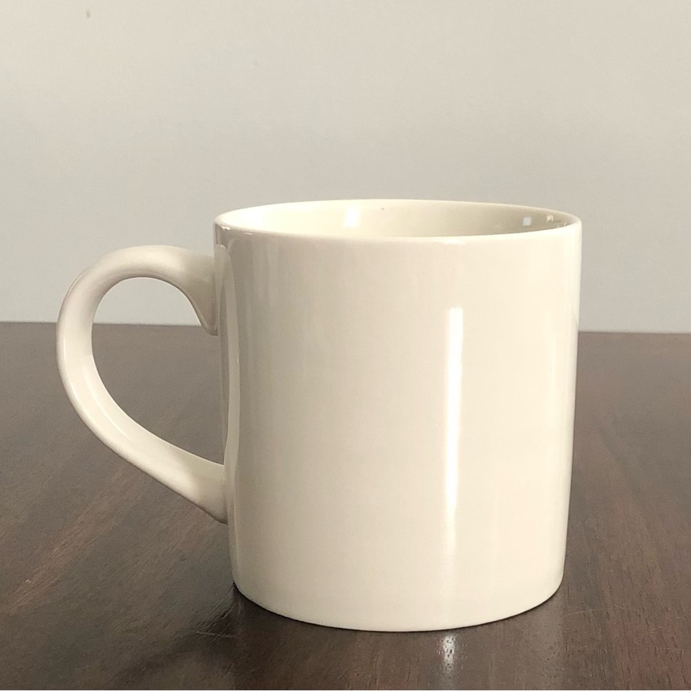 Opal-House stoneware Mug W graphic initial ceramic cream. Size 13Oz - Picture 2 of 4
